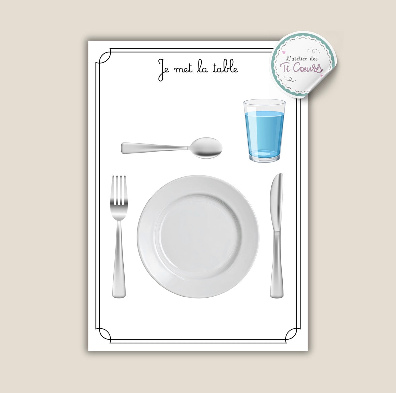 Je met la table 🍽️