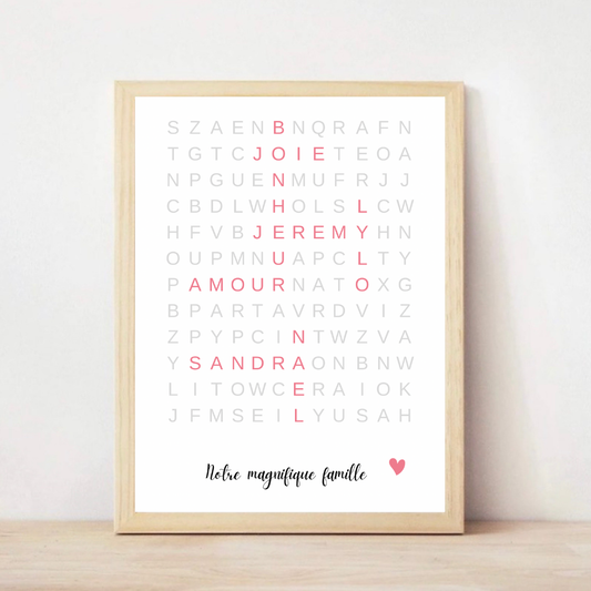 Affiche mot croisés